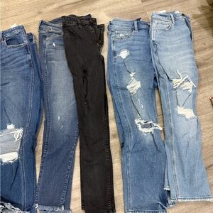 Women's Jeans Collection American Eagle / Abercrombie , etc  - Black and Blue